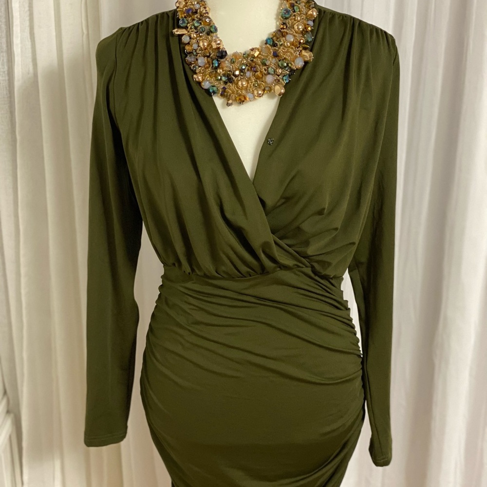 Grace Karin.Body Con Dress. Green. Sm.Knee Length